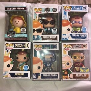 Funko Pop Lot of 6 FREDDY FUNKO